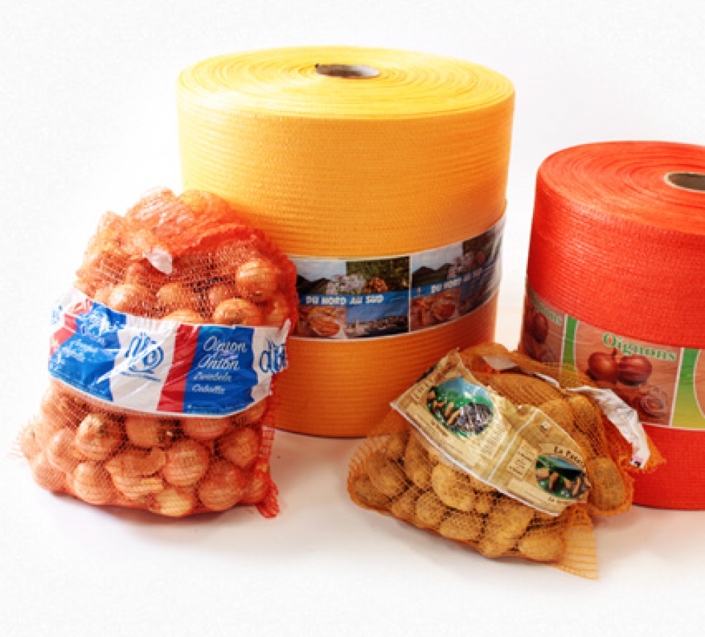 Sacs Raschel avec Bandes Imprimées